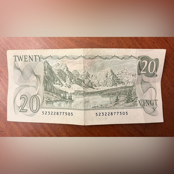 $20 Dollar Bill 1979 Bank of Canada Vintage Canadian Currency Money - Picture 2 of 2